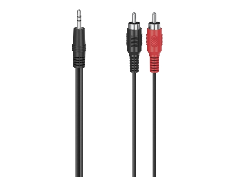 Hama 00305031, 3.5Mm, Hanstik, Rca, Hanstik, 1,5 M, Sort