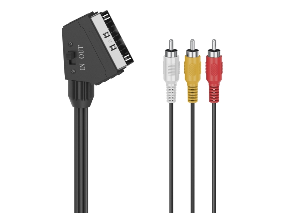 Hama 00305015, 1,5 M, 3 X Rca, Hanstik, Hanstik, Sort, 1 Stk