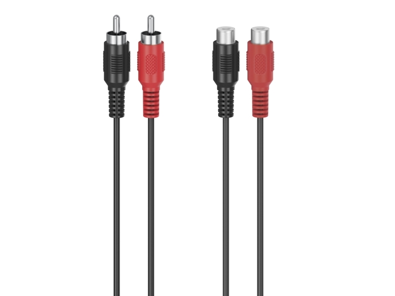 Hama 00305035, 2 X Rca, Hunstik, 2 X Rca, Hanstik, 5 M, Sort