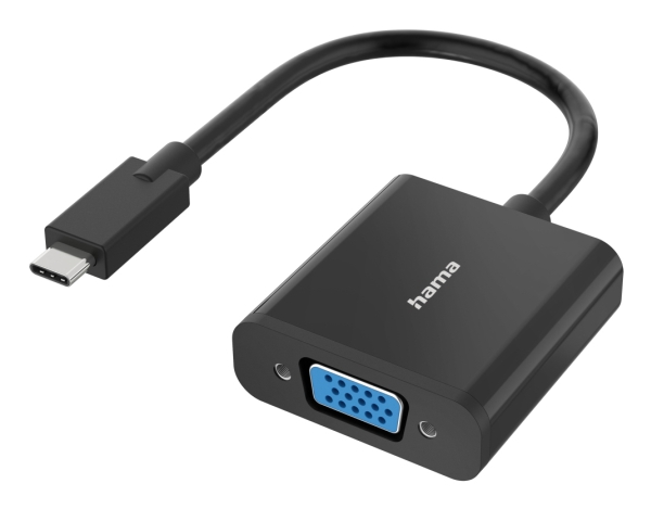 Hama 00300088, Usb Type-C, Vga (D-Sub), Hanstik, Hunstik, Lige, Lige