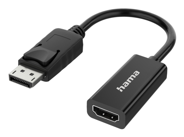 Hama 00300092, Displayport, Hdmi, Hanstik, Sort, Hanstik, Hunstik