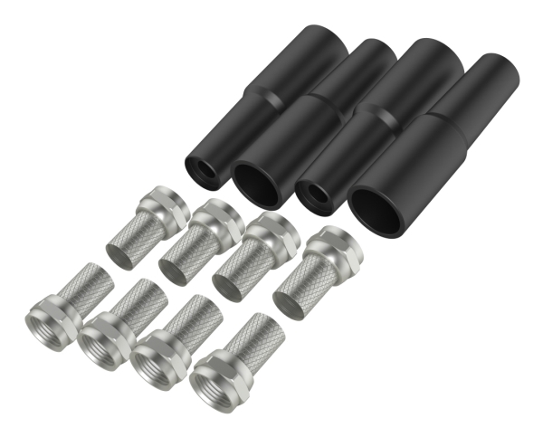 Hama Quad / Quadswitch-Lnb, F-Type, F-Type, Hanstik, Sort, Metallic, 12 Stk