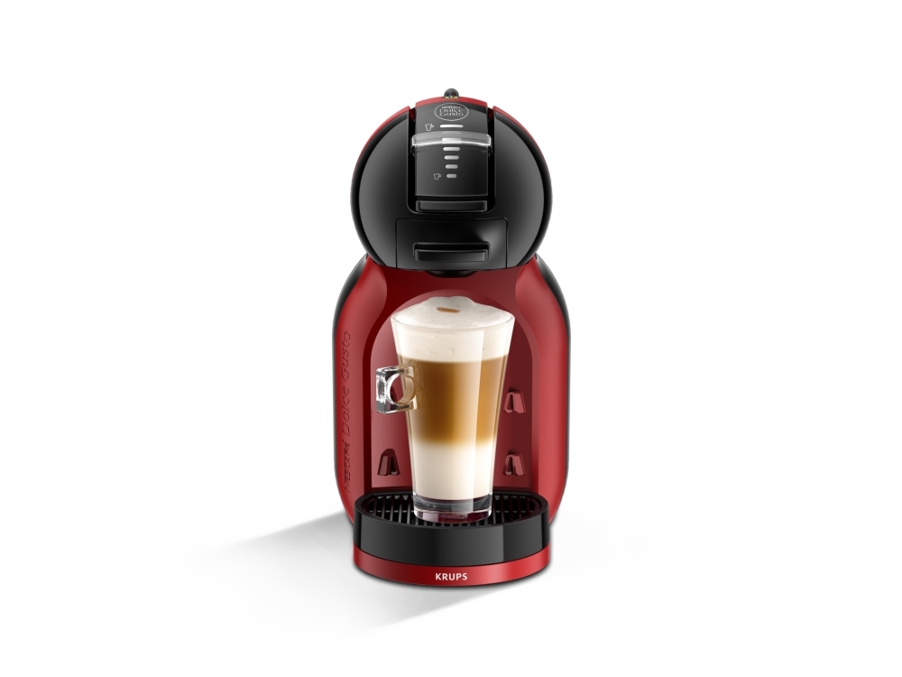 Krups Mini Me KP123H, Kuddmatad kaffebryggare, 0,8 l, Kaffekapslar, 1500 W, Svart, Röd