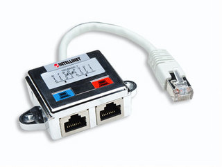 Ic Intracom 504195, 2 X Rj45, Rj45, Silber, Weiß