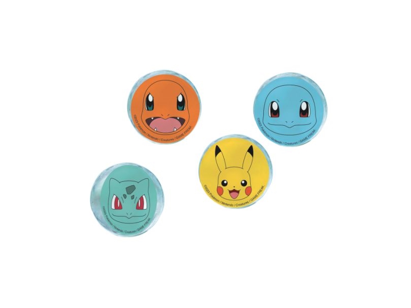 Pokémon studsbollar, 4 st | Utomhusleksaker - Glasögon & Dykmaske - Poolleksaker | GameStuff