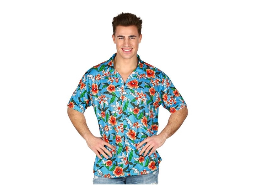 Hellblaues Hawaii-Hemd