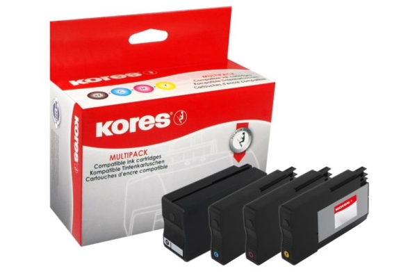 Kores G1722kit, Sort, Blå, Magenta, Gul, Pigmentbaseret Blæk, Pigmentbaseret Blæk, 80 Ml, 25 Ml, Multipakke