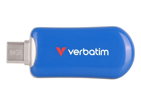 Verbatim 30232, 64 Gb, Usb Type-C, 3.2 Gen 1 (3.1 Gen 1), 100 Mb/S, Uden Hætte, Blå
