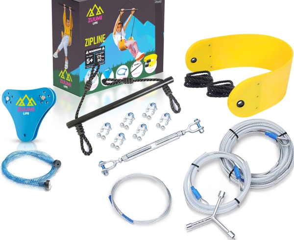 Zuumi Cableway 30m aloituspakkaus keinulla - Tee se itse!