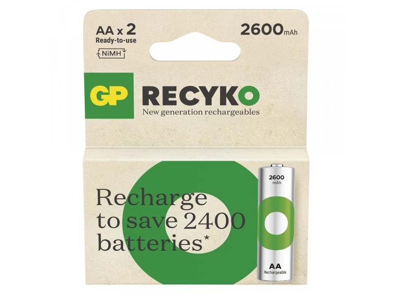 Gp Gp 2 X Akumulatorki Aa / R6 Gp Recyko 2700 Serie Ni-Mh 2600Mah 270Aahce-5Eb2