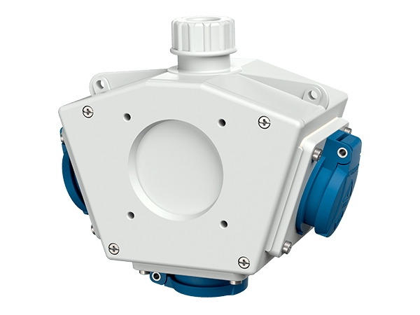 Mennekes 92798 Steckdosenverteiler Schuko Grau, Blau