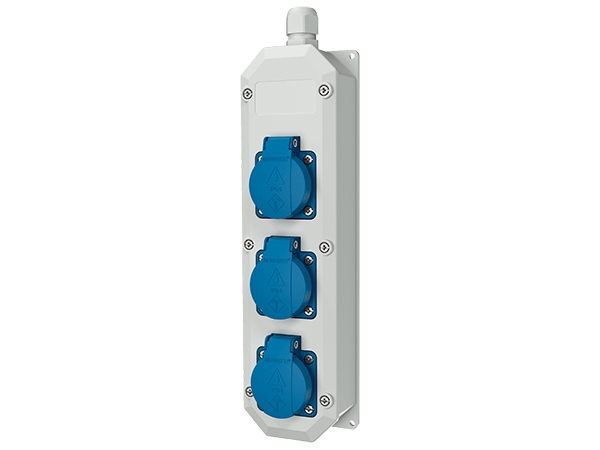 Mennekes 96700, Type F, Skruer, Blå, Hvid, Plast, Ip44, 230 V