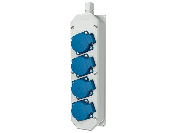Mennekes Elektrotechnik Gmbh &Amp Co. Kg Stikdåse Tl 4Xschuko 30Gr.Skrå 88678 (88678)