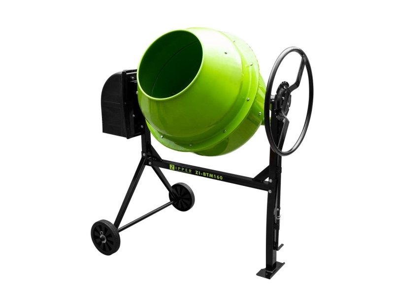 Dragkedja ZI-BTM160, 160 L, Svart, Grön, 2 hjul, Växelström, 650 W, 230 V | Elverktyg - Övriga maskiner - Betongblandare | GameStuff