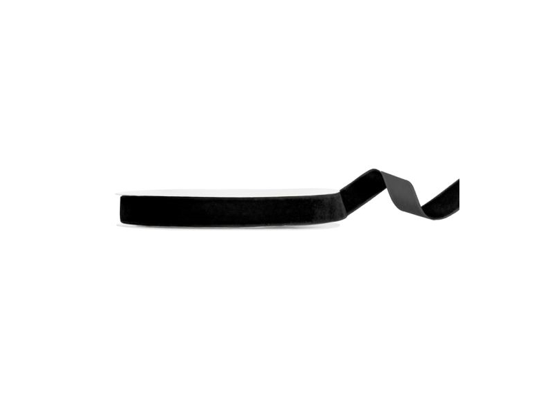 Schwarzes Veloursband, 15 Mm