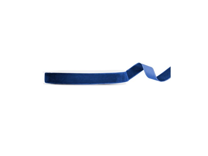 Marineblaues Veloursband, 15 Mm