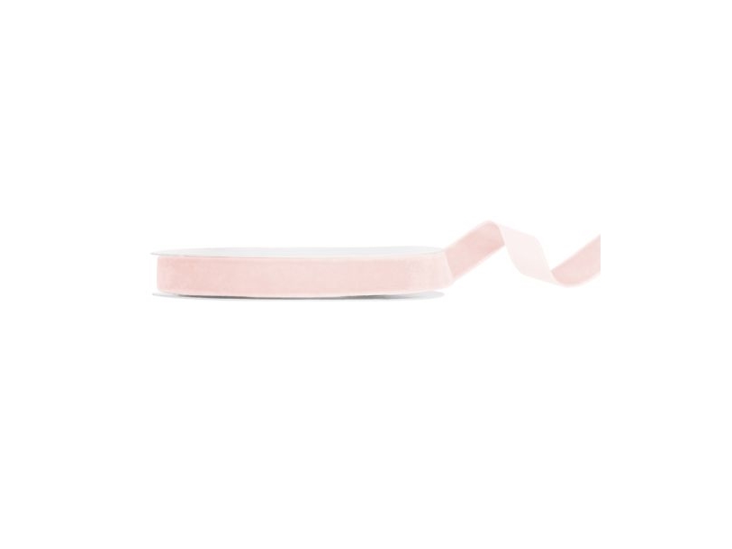 Rosa Veloursband, 15 Mm