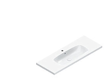 Catalano Alvea håndvask 120x46 - Vægmonteret håndvask med hanehul og overløb