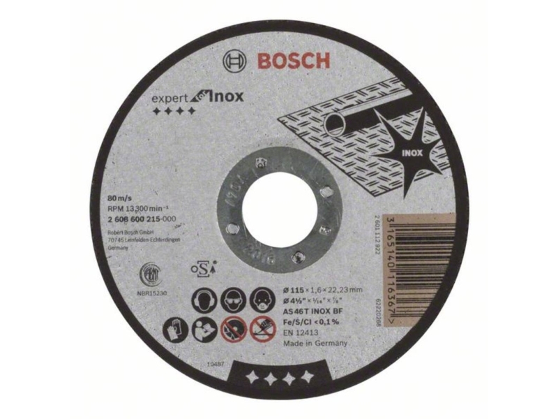 Bosch 2 608 600 215, 11,5 cm, Svart, 1,6 mm, 1 styck | Verktyg & Verkstad - Handverktyg - Tillbehör til Handverktyg | GameStuff