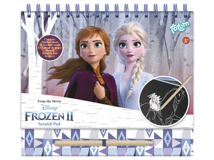 Totum Disney Frozen 2 Scratch Book, Children""s scratch card, 3 vuosi/vuosia, Monivärinen