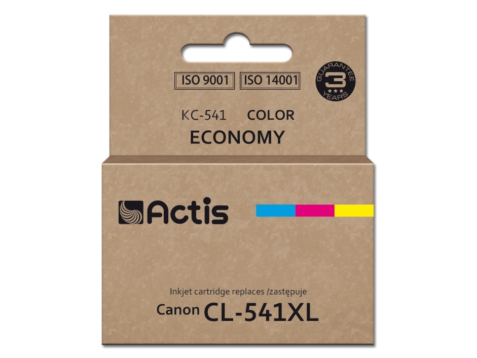 Actis Kc-541 Blæk Til Canon-Printer (Erstatning For Cl-541Xl) Supreme, 18 Ml, Blå, Gul, Rød, Blå, Rød, Gul, Farvebaseret Blæk, 18 Ml, 1 Stk, Enkelt P