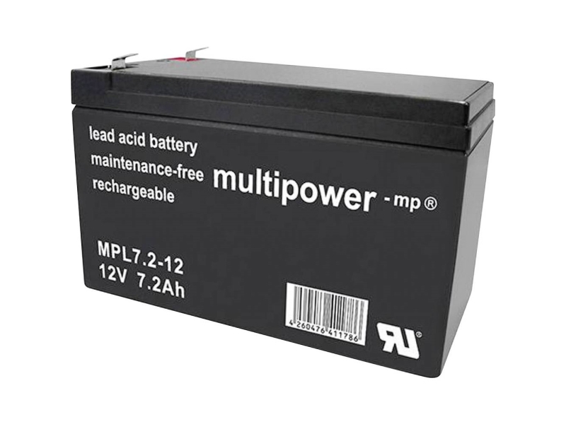 multipower MPL7,2-12 Blybatteri 12 V 7,2 Ah Blyfleece (B x H x D) 65 x 102 x 151 mm Platt kontakt 6,35 mm Underhållsfri, låg självurladdning | EL Artiklar - Batteri - Övriga batterier | GameStuff