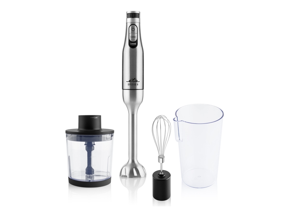Eta 321590000, Pürierstab, 0,6 L, Pulsfunktion, 1,2 M, 1200 W, Schwarz, Satinierter Stahl