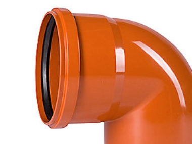 PVC-böj 87 gr. 200mm - med kort insticksmuff Ostendorf | VVS Artiklar - Rör & Kopplingar - PVC rör och rördelar | GameStuff