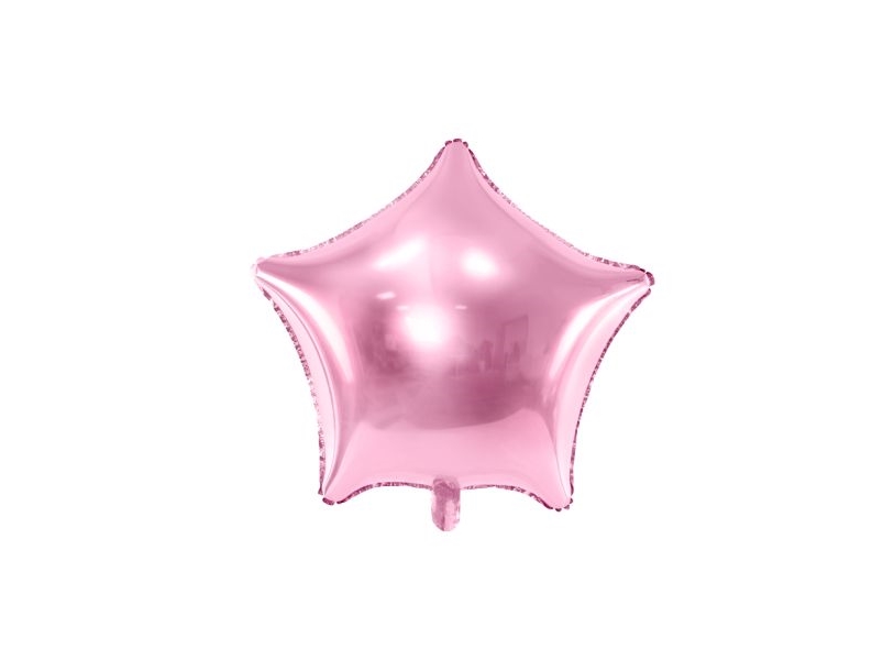 Party Deco Stjärna folieballong, ljusrosa, 48 cm universal | Skola & Hobby - Festdekorera - Ballonger | GameStuff