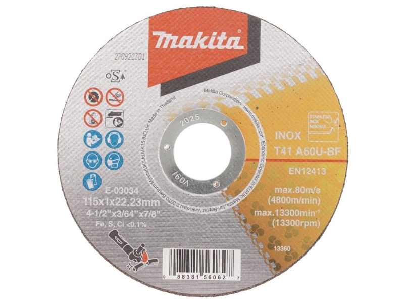 Makita slibeskæreskive E-03034 115x1x22