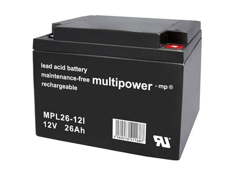 multipower MPL26-12I Blybatteri 12 V 26 Ah Blytråd (B x H x D) 175 x 125 x 166 mm M5-skruvanslutning Underhållsfri, låg självurladdning | EL Artiklar - Batteri - Övriga batterier | GameStuff