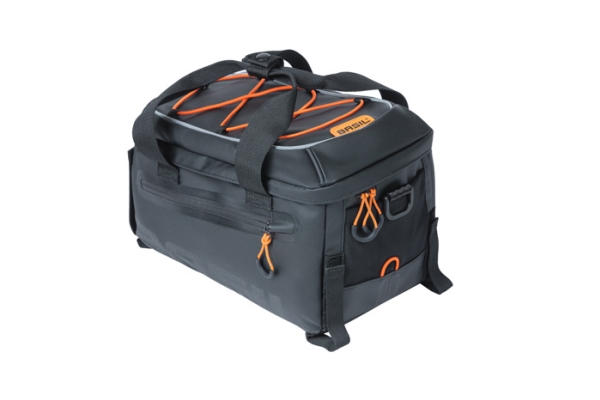 Basil Miles Tarpaulin, Hinten, Fahrradtasche, Plane, Orange, Schwarz, 7 L, 5 Kg