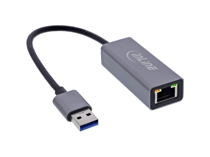 Inline Usb 3.2 Netværksadapterkabel Usb-A Til Rj45 Gigabit-Netværk - Kabel - Digital/Data (33380P)
