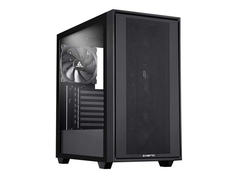 Chieftec | Night Hunter | Gs-03B-Blk-Op | E-Atx Gaming Gehäuse, Schwarz, Midi Tower, Pc, Schwarz, Atx, Eatx, Micro Atx, Mini-Itx, Gaming, 17,8 Cm
