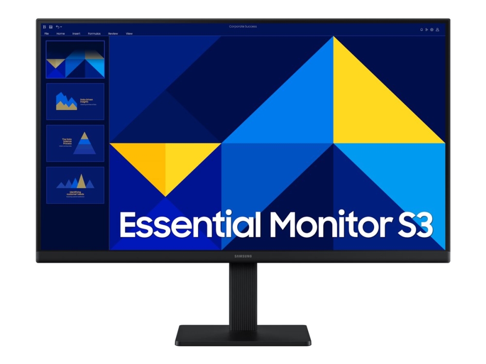 Samsung S24d300gau - S30gd Serie - Led-Skærm - 24" - 1920 X 1080 Full Hd (1080P) @ 100 Hz - Ips - 250 Cd/M² - 1000:1 - 5 Ms - Hdmi, Vga - Sort