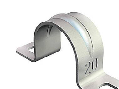 Kabelklämma 12 mm 2 varv, 605 G - Galvaniserat stål - Förpackning med 100 st - (100 st.) | EL Artiklar - Vägar & tillägg - Kablar & rörhållare | GameStuff