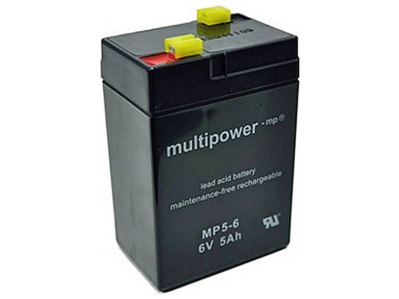 Multipower Mp5-6 Blybatteri 6 V 5 Ah Blyfleece (B X H X T) 70 X 106 X 47 Mm Fladstik 4,8 Mm Vedligeholdelsesfri, Lav Selvafladning