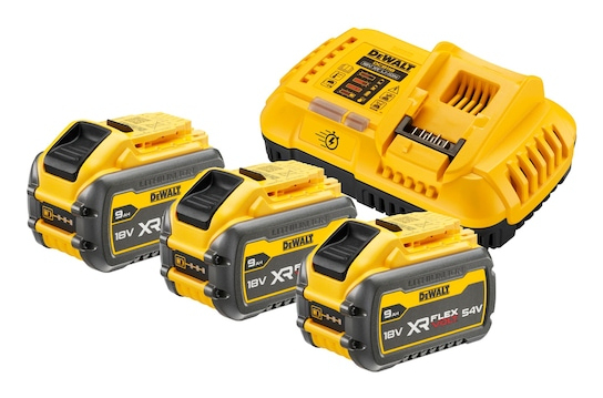 DeWALT DCB118X3-QW, Set med batteri och laddare, Litium-Ion (Li-Ion), 9 Ah, 54 V, DeWalt, 162 wh | Elverktyg - Batteri & Laddare - Batteri till DIY | GameStuff