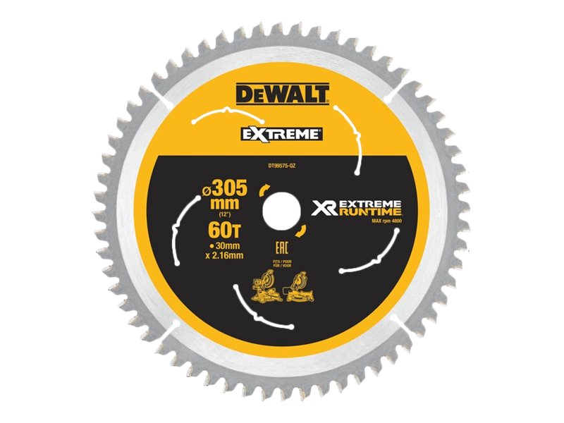 Rundsavklinge 305 mm - DeWALT DT99575-QZ, 60 tænder, 30 mm boring
