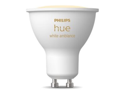 Philips Hue White Ambiance Gu10 - Smart Spotlight - Warm-To-Cool White Light - Up To 400 Lumens - Add Hue Bridge To Unlock More