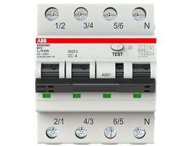 Abb Ds203nc, Residual-Current Device With Overcurrent Protection (Rcbo), Type A, 6000 A, Ip2x