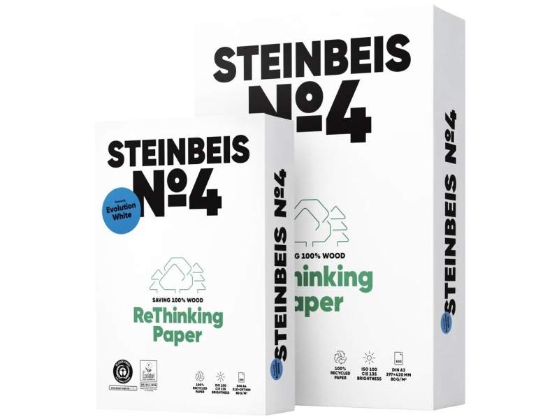 Steinbeis No. 4 Recycled Paper A 4 80 G 500 Sheets Iso 100