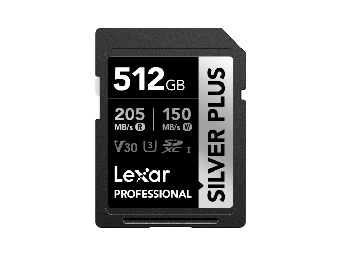 Lexar Professional Silver Plus, 512 Gb, Sdxc, Uhs-I, 205 Mb/S, 150 Mb/S, Klasse 3 (U3)