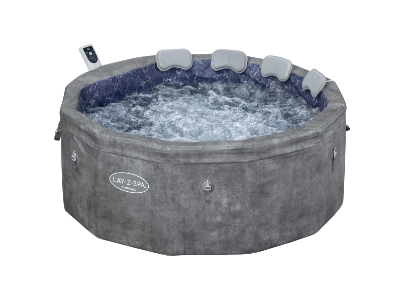 Bestway Lay-Z-Spa 6001V, 850 L, 6 person(er), Rund, Bubbel/Jet-massage, ABS, Polypropylen (PP), Polyvinylklorid (PVC), Grå | Trädgården - Pools & Vatten spel - Uppblåsbara spa bad | GameStuff
