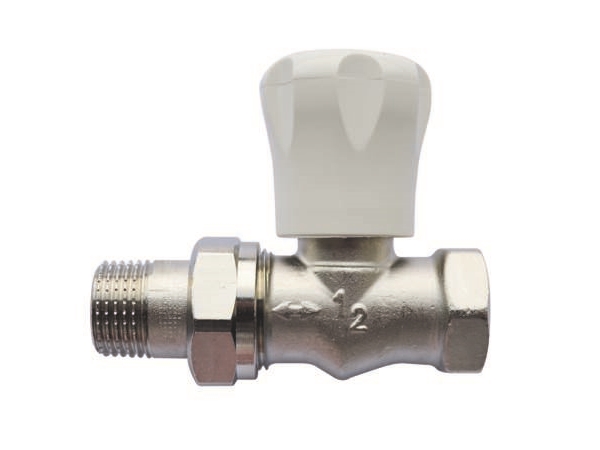 1/2 håndreguleret radiator ventil - ligeløbende - universal model til gevindrør.