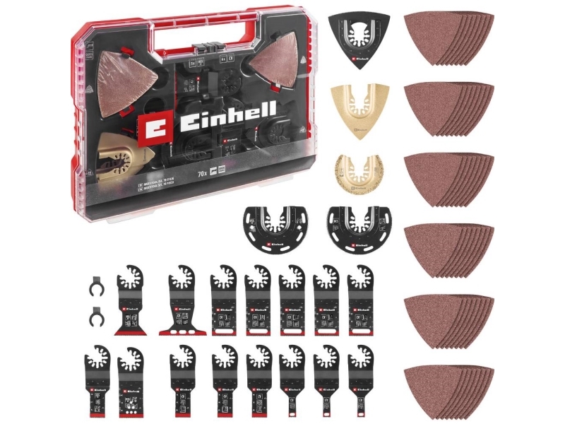 Einhell 708170 XXL -CASE Aluminiumoxid, Krom-vanadium stål, BiM, HCS, HM Tilbehørssæt, multifunktionsværktøj 40 mm 1 Set