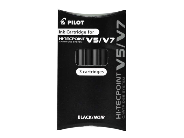 Pilot V5/V7, Sort, Mellem, Sort, Metal, Kuglepen, Displayboks