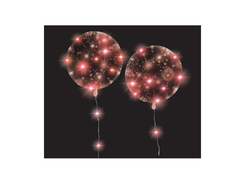 Rote Led-Ballons, 2 Stück