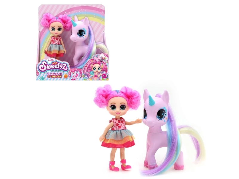 Sweetyz Unicorn Doll Med Tilbehør 03-81075, 12 Cm