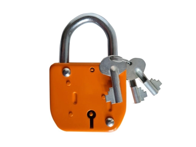 Kurzemes Pad Lock Lote 3 Keys Orange